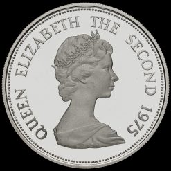Mauritius 1975 Elizabeth II Silver Proof 50 Rupees Obverse
