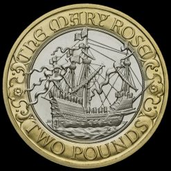2011 Elizabeth II Proof £2 Coin Mary Rose Reverse