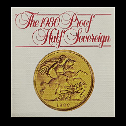 1980 Elizabeth II 22ct Gold Proof Half Sovereign Leaflet