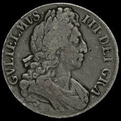 1696 William III Early Milled Silver Octavo Crown Obverse