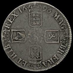 1696 William III Early Milled Silver Octavo Crown Reverse