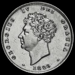 1826 George IV Milled Silver Shilling Obverse