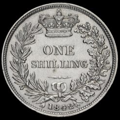 1842 Queen Victoria Young Head Silver Shilling Reverse