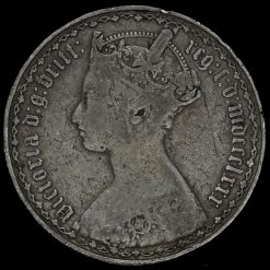 1880 Queen Victoria Gothic Florin Obverse