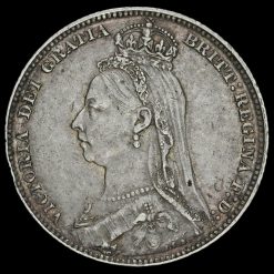 1891 Queen Victoria Jubilee Head Silver Shilling Obverse