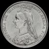 1892 Queen Victoria Jubilee Head Silver Sixpence Obverse