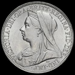 1895 Queen Victoria Veiled Head Silver Florin Obverse