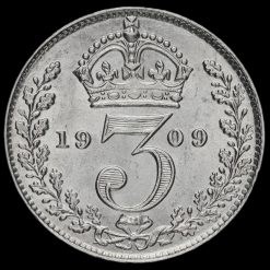 1909 Edward VII Silver Threepence Reverse