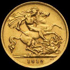 1912 George V Gold Half Sovereign Reverse