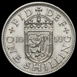 1959 Queen Elizabeth II Scottish Shilling Reverse