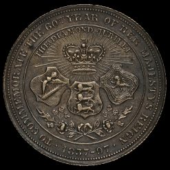 1897 Queen Victoria Copper Diamond Jubilee Medal by H Grueber & Co Reverse