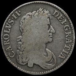 1671 Charles II Early Milled Silver Vicesimo Tertio Crown Obverse