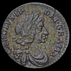 1671 Charles II Early Milled Silver Maundy Penny Obverse