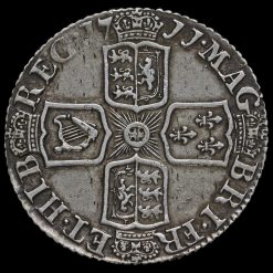 1711 Queen Anne Early Milled Silver Sixpence Reverse