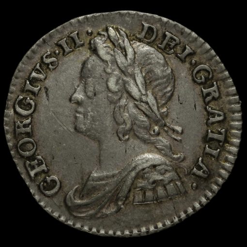 1746/6 George II Early Milled Silver Maundy Penny Obverse