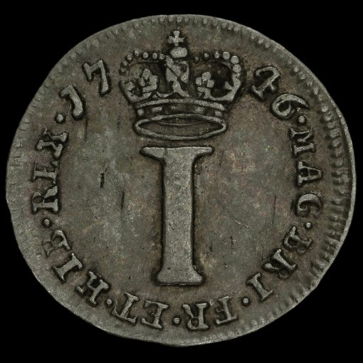 1746/6 George II Early Milled Silver Maundy Penny Reverse