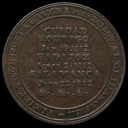 Canada 1812 Halfpenny Wellington Peninsular Token to Salamanca Reverse