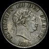 1818 George III Milled Silver Half Crown Obverse
