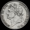 1821 George IV Milled Silver Secundo Crown Obverse