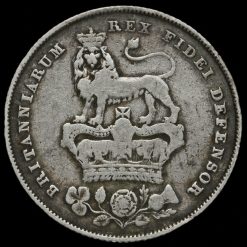 1827 George IV Milled Silver Shilling Reverse