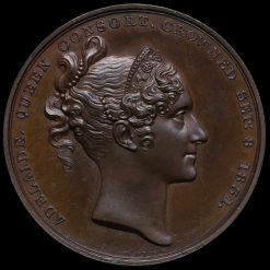 1831 William IV Bronze Coronation Medal Reverse
