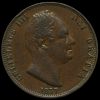 1837 William IV Milled Copper Halfpenny Obverse