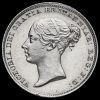 1850 5 over 3 Queen Victoria Young Head Silver Sixpence Obverse