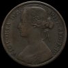 1868 Queen Victoria Bun Head Penny Obverse