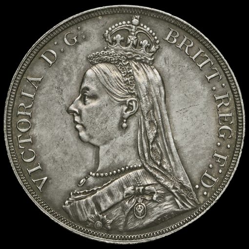 1887 Queen Victoria Jubilee Head Silver Crown Obverse