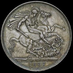 1887 Queen Victoria Jubilee Head Silver Crown Reverse