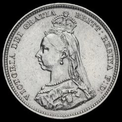 1887 Queen Victoria Jubilee Head Silver Shilling Obverse