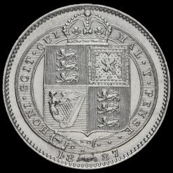 1887 Queen Victoria Jubilee Head Silver Shilling Reverse