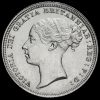 1887 Queen Victoria Young Head Silver Sixpence Obverse