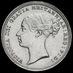 1887 Queen Victoria Young Head Silver Sixpence Obverse