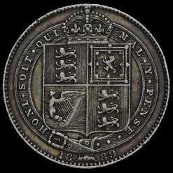 1889 Queen Victoria Jubilee Head Silver Shilling Reverse