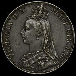 1890 Queen Victoria Jubilee Head Silver Crown Obverse
