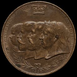 1897 Queen Victoria Copper Diamond Jubilee Medal by H Grueber & Co Obverse