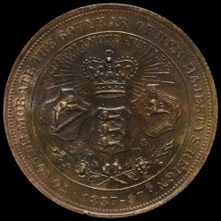 1897 Queen Victoria Copper Diamond Jubilee Medal by H Grueber & Co Reverse