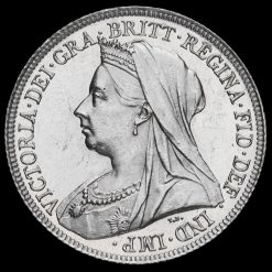1897 Queen Victoria Veiled Head Silver Shilling Obverse