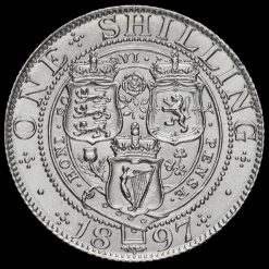 1897 Queen Victoria Veiled Head Silver Shilling Reverse