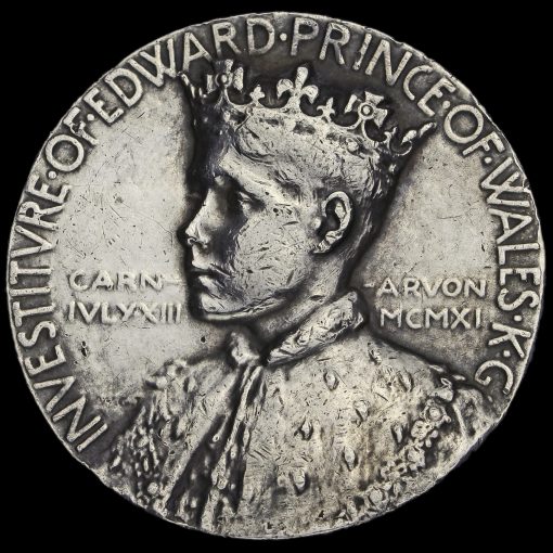 1911 Investiture of Edward Prince of Wales Silver Medal Obverse