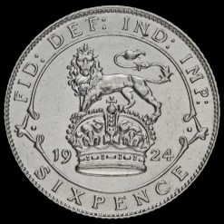 1924 George V Silver Sixpence Reverse