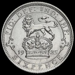 1925 George V Silver Sixpence Reverse