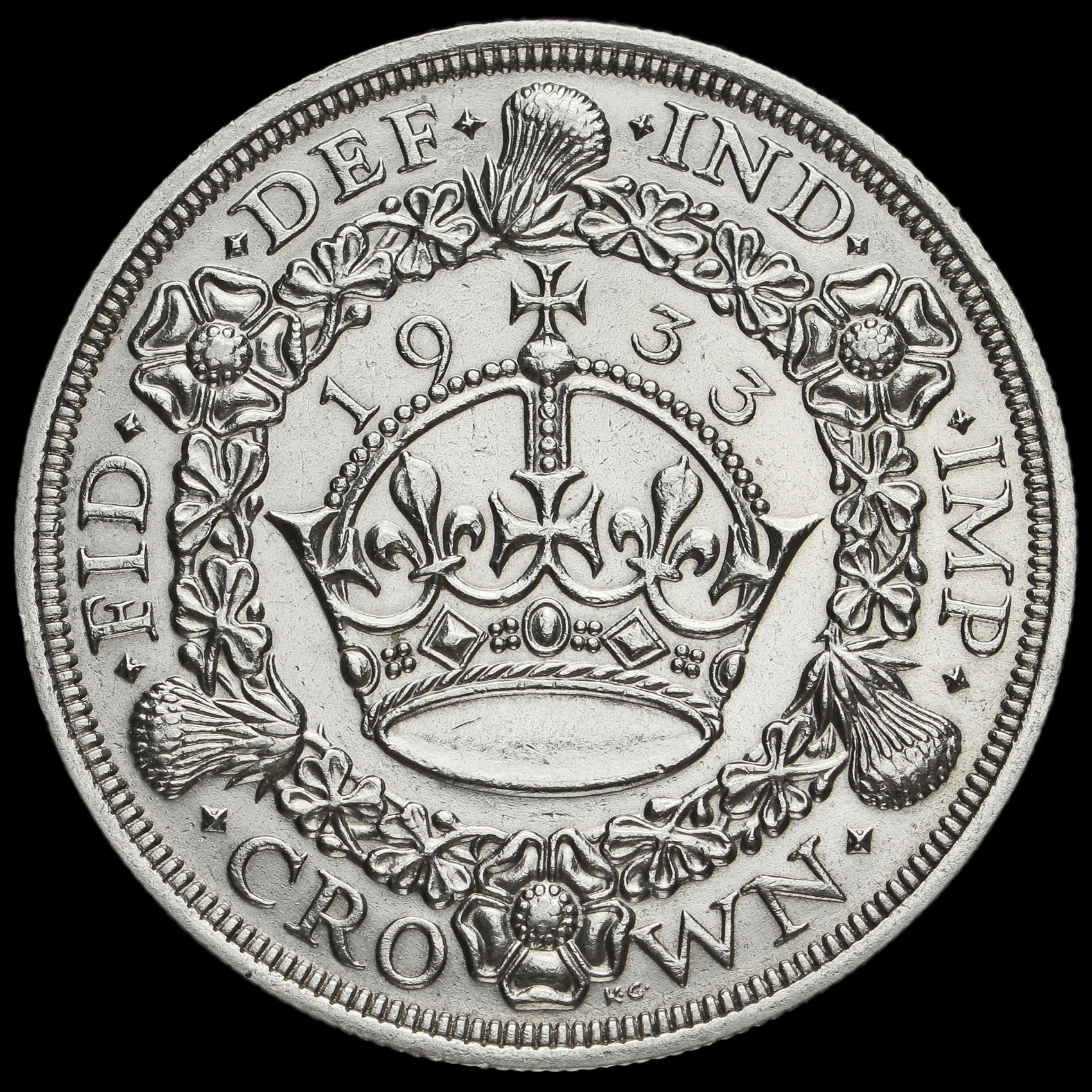 1933 George V Silver Wreath Crown, A/EF