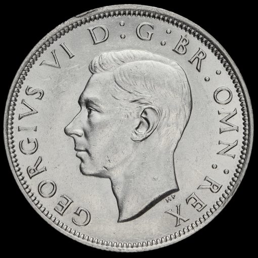 1943 George VI Silver Half Crown Obverse