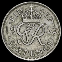 1952 George VI Sixpence Reverse