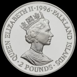 Falkland Islands 1996 Elizabeth II Silver Proof £2 Coin Reverse