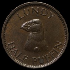 1929 Lundy Half Puffin Reverse