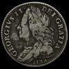 1746 George II Early Milled Silver Lima Sixpence Obverse