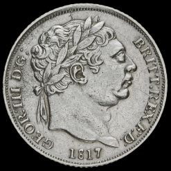 1817 George III Milled Silver Sixpence Obverse